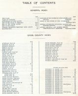 Table of Contents, Otoe County 1912